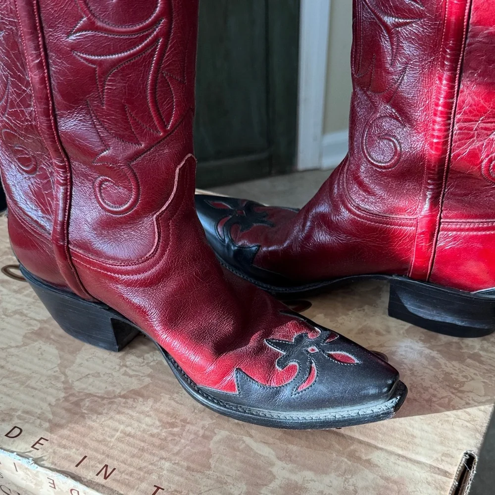 Lucchese Classics Handmade Box - Cream and Brown - Picture 5 of 5